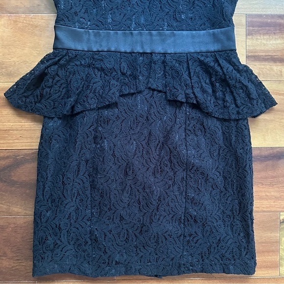 XOXO Black Lace Peplum Dress - Picture 5 of 10